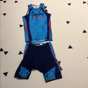 Aquaphor Women's Light Blue & Navy Triathlon suit